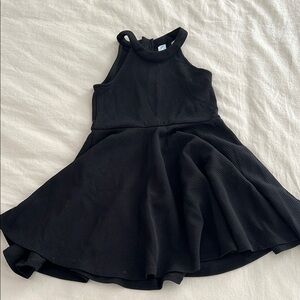 Girls' Black Halter Skater Dress